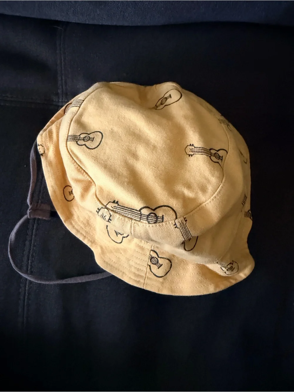 Parade Reversible Kids' Yellow Guitar Print Bucket Hat